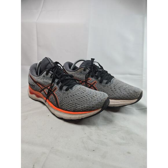 Asics Gel-Nimbus 24 Gray Orange Mens US Size 9.5 1011B359 Running Shoes main image 10